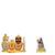 Lord Jagannath, Balabhadra and goddess Subhadra Ji Shiva doing meditation (multicolour-Small) Set of 2 Idol Statue