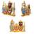 Lord Jagannath, Balabhadra and goddess Subhadra Ji Shiva doing meditation (multicolour-Small) Set of 2 Idol Statue