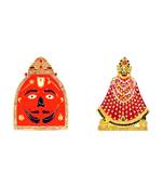 Salasar Dham Balaji Khatu Shyam Ji Combo Set of 2 Idol Statue for Home Office Shop Car Dashboard & Gift
