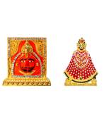 Salasar Dham Balaji Khatu Shyam Ji Combo Set of 2 Idol Statue for Home Office Shop Car Dashboard & Gift
