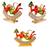 Lord Hanuman Flying With Dronagiri Parvat Mata Saraswati on Lotus Flower Set of 2 Idol Statue for Home Office & Car