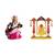 Mata Saraswati on Lotus Flower Lord Ganesha Swing Combo Set of 2 Idol Statue for Home Office Shop Car Dashboard & Gift