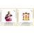 Mata Saraswati on Lotus Flower Lord Ganesha Swing Combo Set of 2 Idol Statue for Home Office Shop Car Dashboard & Gift