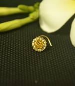 Yellow diamond nose-ring