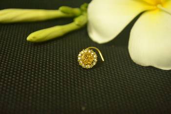 Yellow diamond nose-ring 2