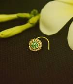 Green diamond nose-ring