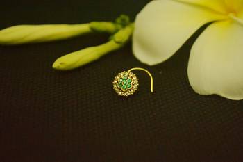 Green diamond nose-ring 2