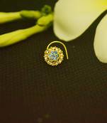 Blue diamond nose-ring