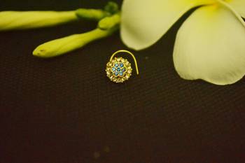 Blue diamond nose-ring 2