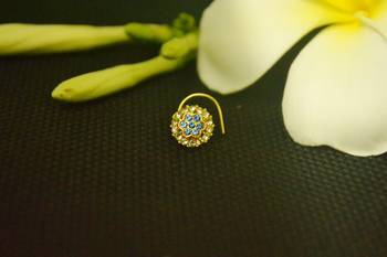 Blue diamond nose-ring 1