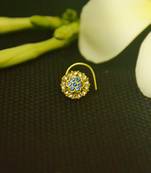 Blue diamond nose-ring