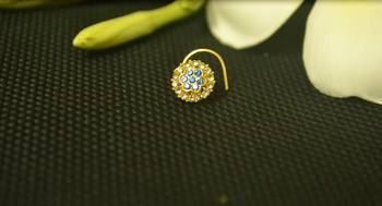 Blue diamond nose-ring 2
