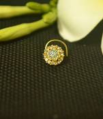 Turquoise diamond nose-ring