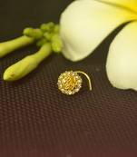 Yellow diamond nose-ring