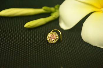 Purple diamond nose-ring 1