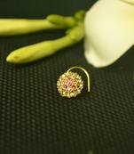 Purple diamond nose-ring