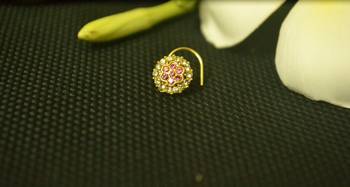 Purple diamond nose-ring 2