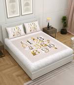 Vastravilla Rajasthani Jaipuri Prints King Size Cotton Bed Sheet For Double Bed With Two Pillow Cover Size 100 x 108