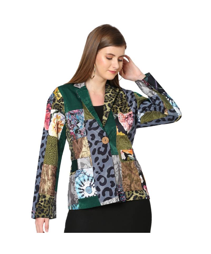 Patchwork Multi color Jacket