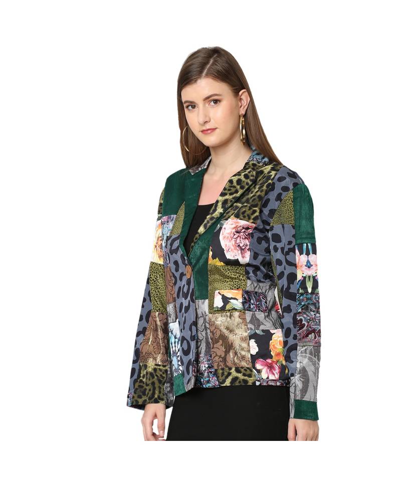 Patchwork Multi color Jacket