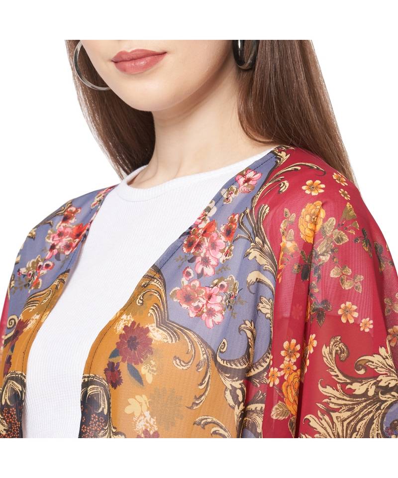 PINK poly georgette Open Ruanna