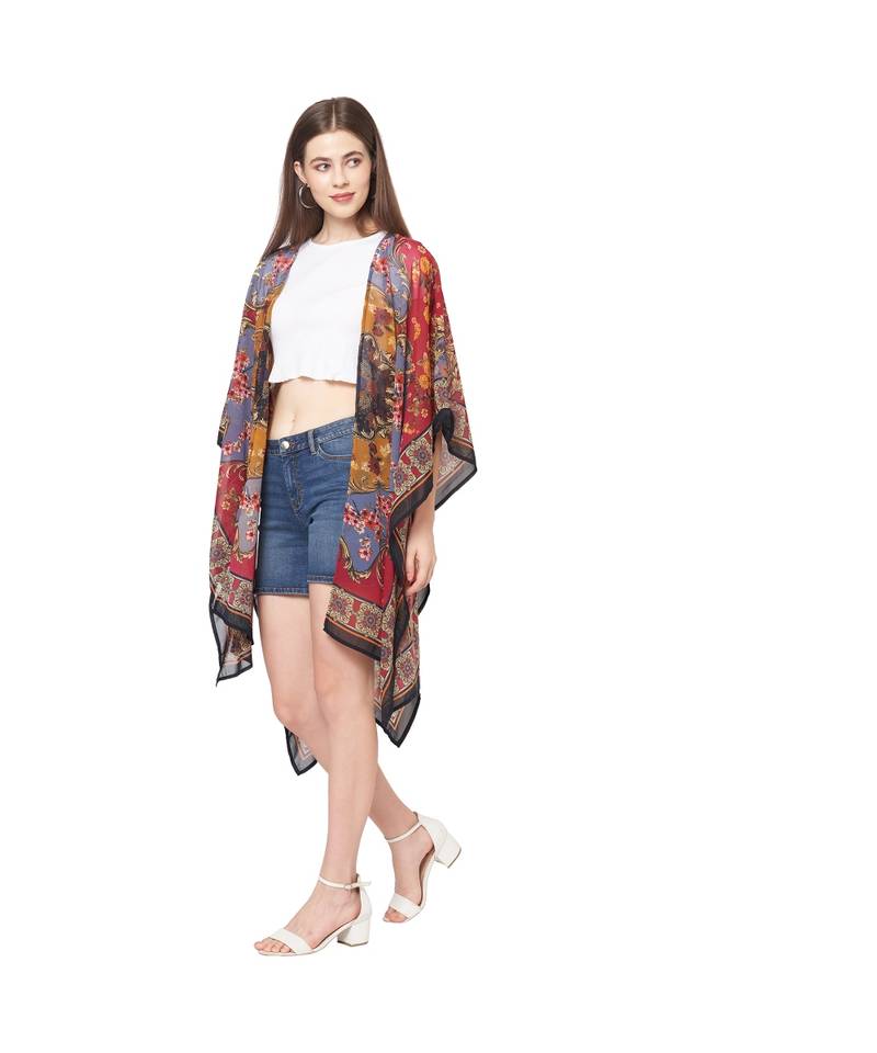 PINK poly georgette Open Ruanna