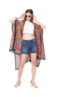 PINK poly georgette Open Ruanna