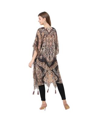 BROWN viscose chiffon Kaftan 2