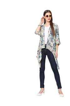 BLUE viscose cotton Kimono
