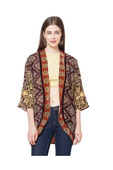 Multicolor poly velvet Cover up
