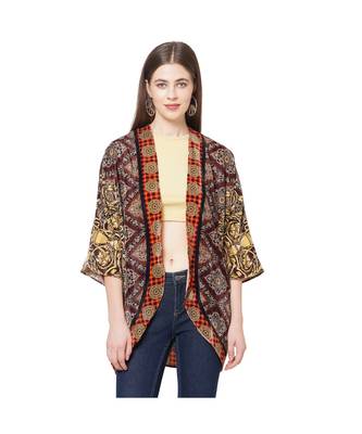 Multicolor poly velvet Cover up 1