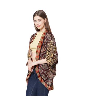 Multicolor poly velvet Cover up 2