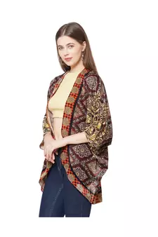 Multicolor poly velvet Cover up