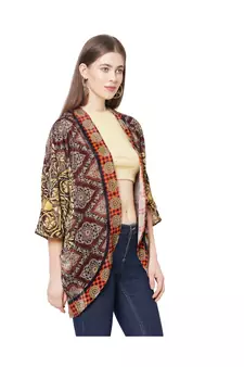 Multicolor poly velvet Cover up