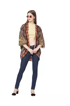Multicolor poly velvet Cover up