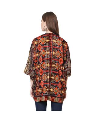 Multicolor poly velvet Cover up 5