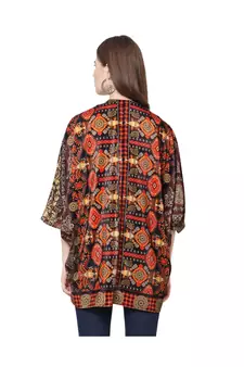Multicolor poly velvet Cover up