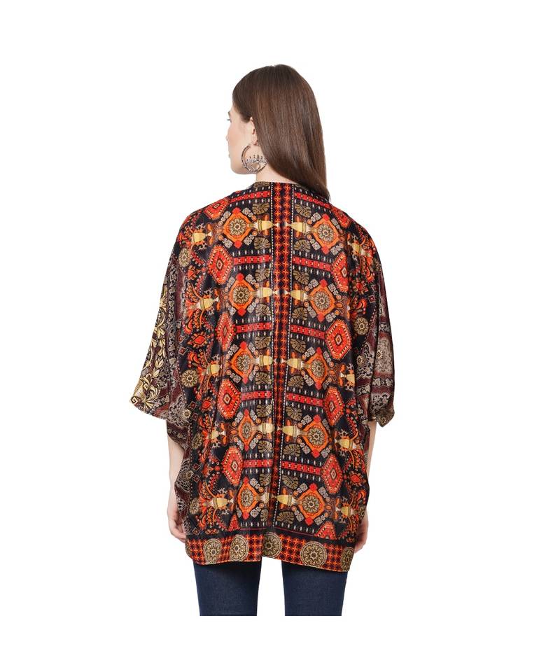 Multicolor poly velvet Cover up