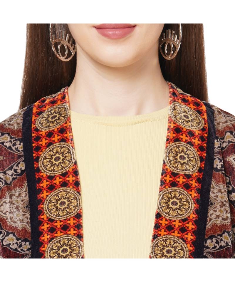 Multicolor poly velvet Cover up