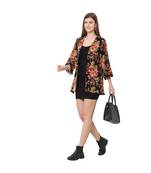 BLACK poly velvet Kimono