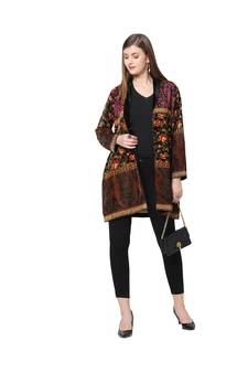 Multicolor poly velvet Coat