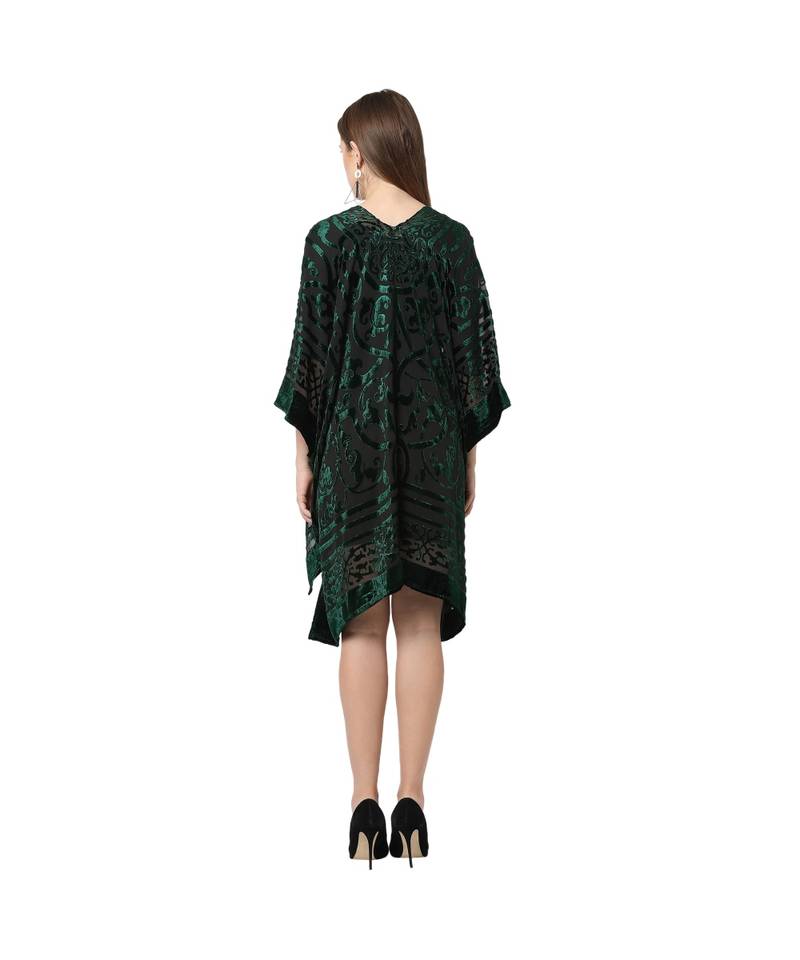 Green Poly Viscosce Kimono