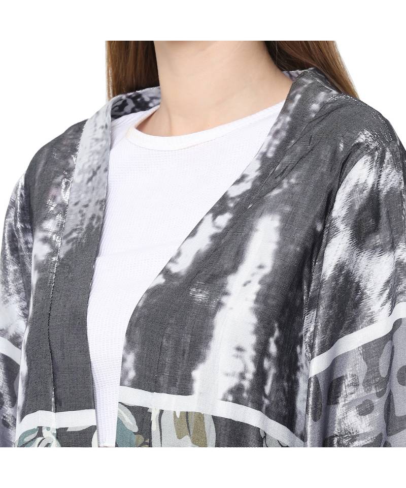 Silver Viscosce metallic kimono