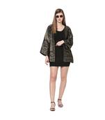 Black Cotton x viscoscex metallic Kimono