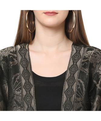Black Cotton x viscoscex metallic Kimono 3