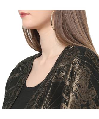 Black Cotton x viscoscex metallic Kimono 4