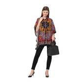 PINK poly velvet shirt poncho