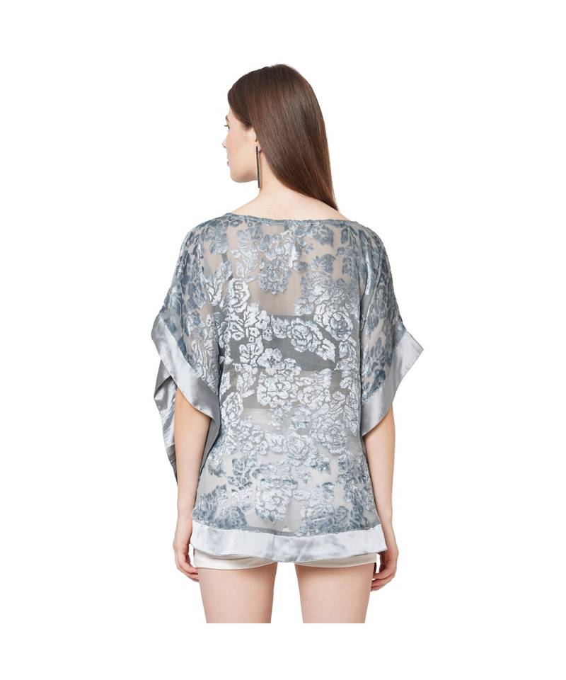 GREY Burnout velvet Katan top