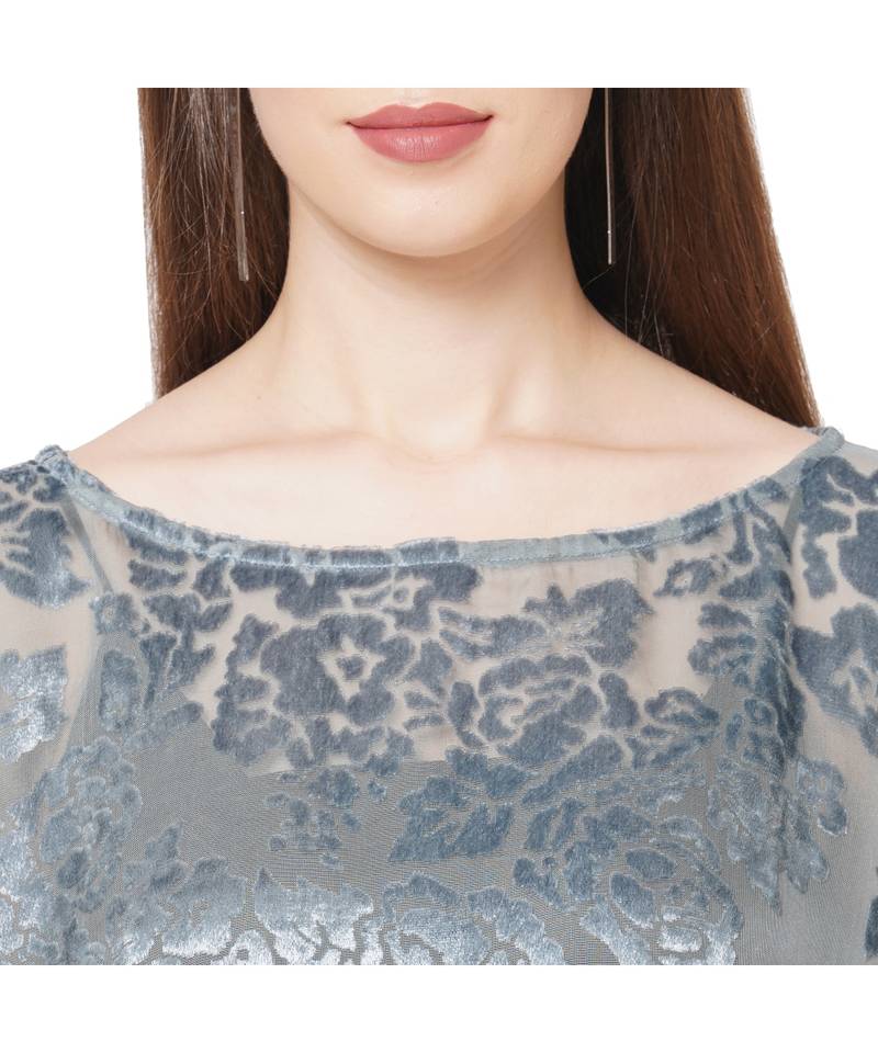 GREY Burnout velvet Katan top