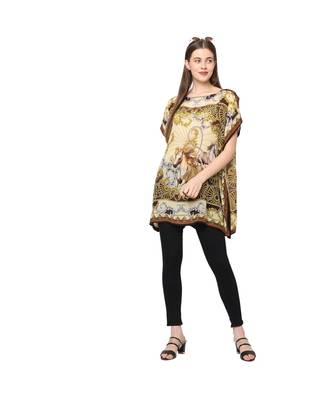 Beige cupro viscose Kaftan top 1